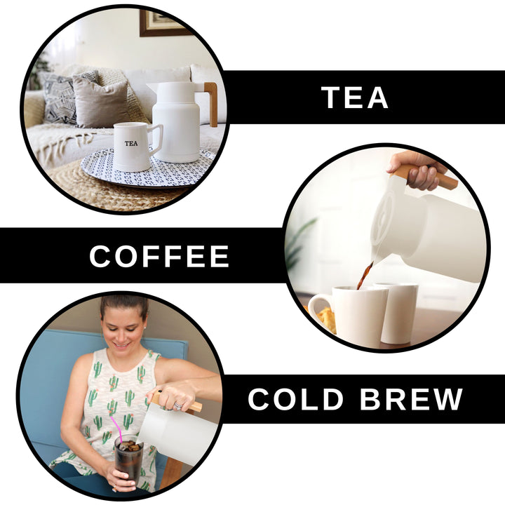 Lagom Thermal Carafe | 50 Oz | White – Hastings Collective