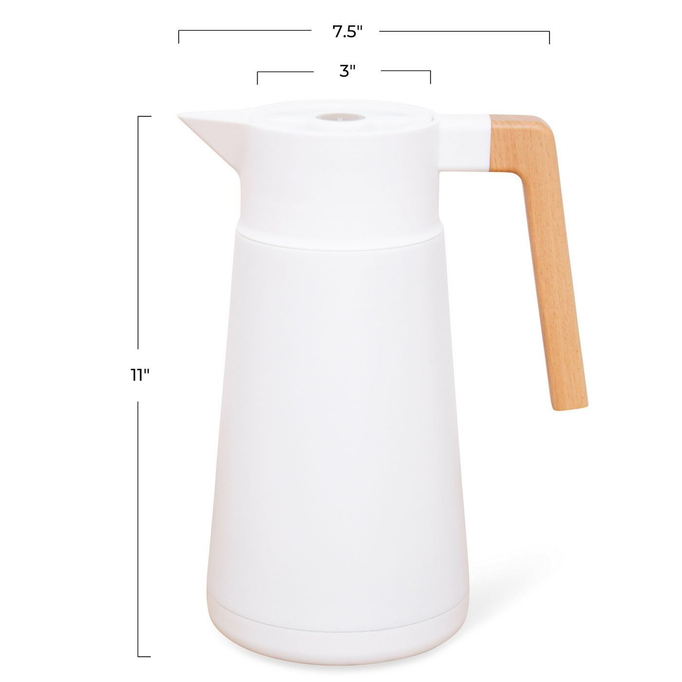 Thermal Vacuum Insulated Coffee Carafe White