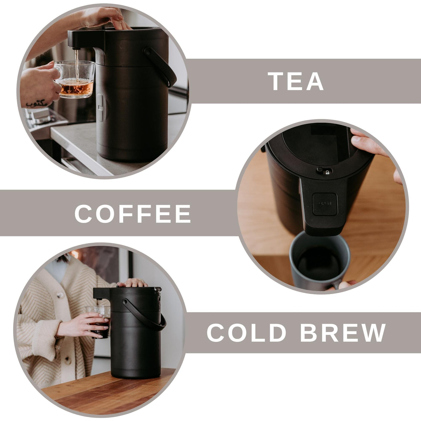 Hemma Black 85oz / 2.5L Thermal Airpot - Hastings Collective